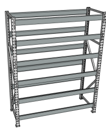 Стеллаж грузовой СГР 3000x1200x800 6 полок (без настила)