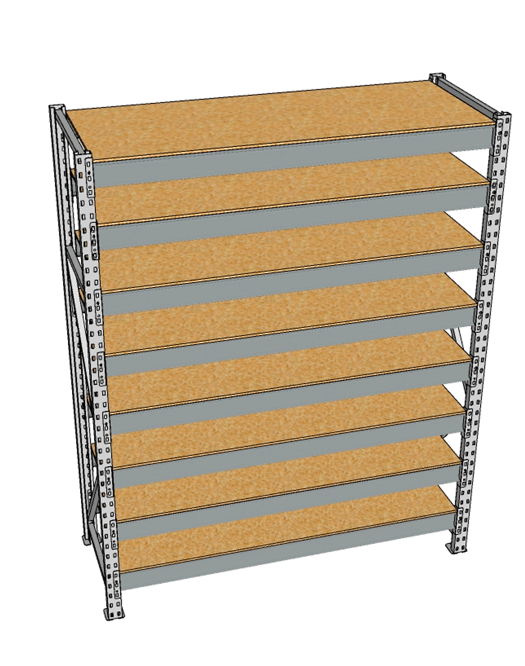 Стеллаж грузовой СГР 3000x1500x400 8 полок (ДСП) купить в Калуге Стеллаж грузовой СГР 3000x1500x400 8 полок (ДСП) купить в Калуге