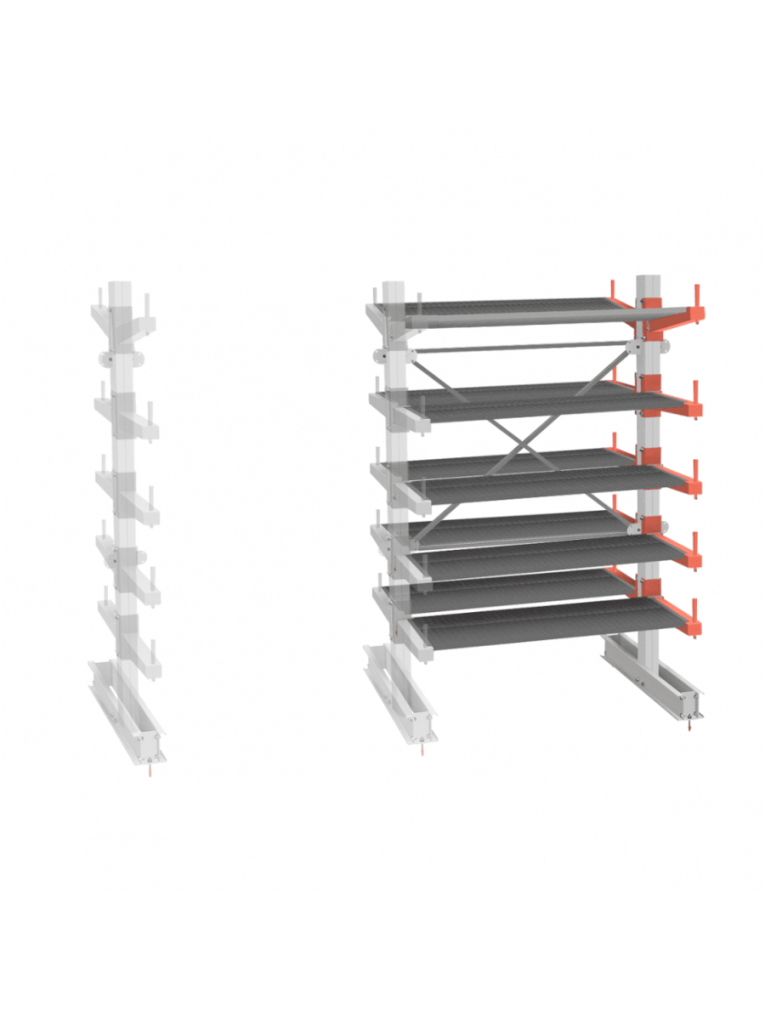 СТ-062 Стеллаж двухсторонний 5 ярусов ДОП. купить в Калуге