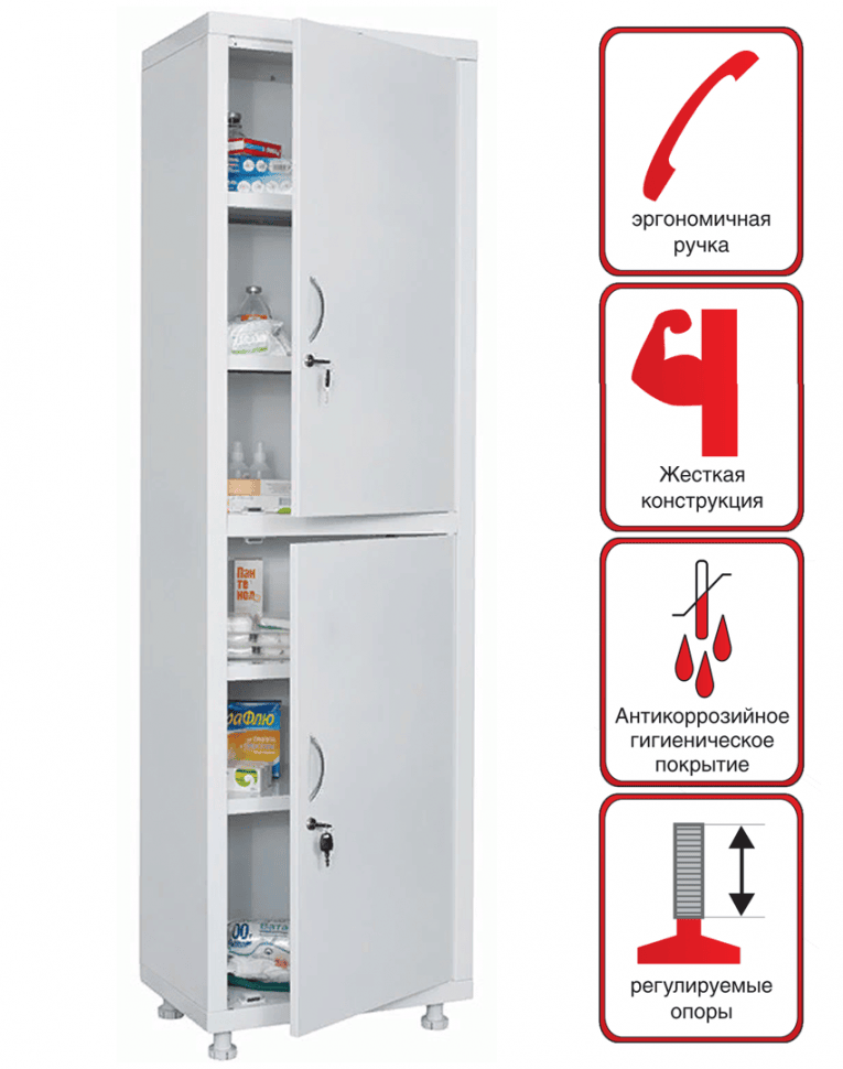 Медицинский шкаф HILFE МД 1 1657/SS купить в Калуге Медицинский шкаф HILFE МД 1 1657/SS купить в Калуге
