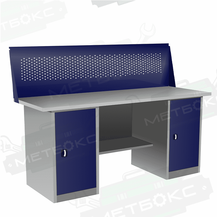 Верстак двухтумбовый ВП-5/1,6 с экраном купить в Калуге Верстак двухтумбовый ВП-5/1,6 с экраном купить в Калуге