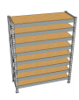 Стеллаж грузовой СГР 3000x1800x400 8 полок (ДСП) Стеллаж грузовой СГР 3000x1800x400 8 полок (ДСП)
