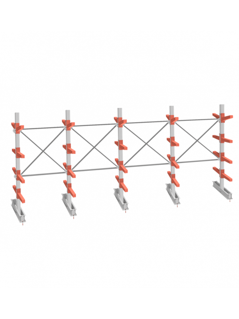 СТ-062 Стеллаж двухсторонний 4 яруса купить в Калуге