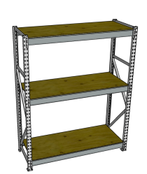 Стеллаж грузовой СГР 3000x2100x500 3 полки (фанера) Стеллаж грузовой СГР 3000x2100x500 3 полки (фанера)