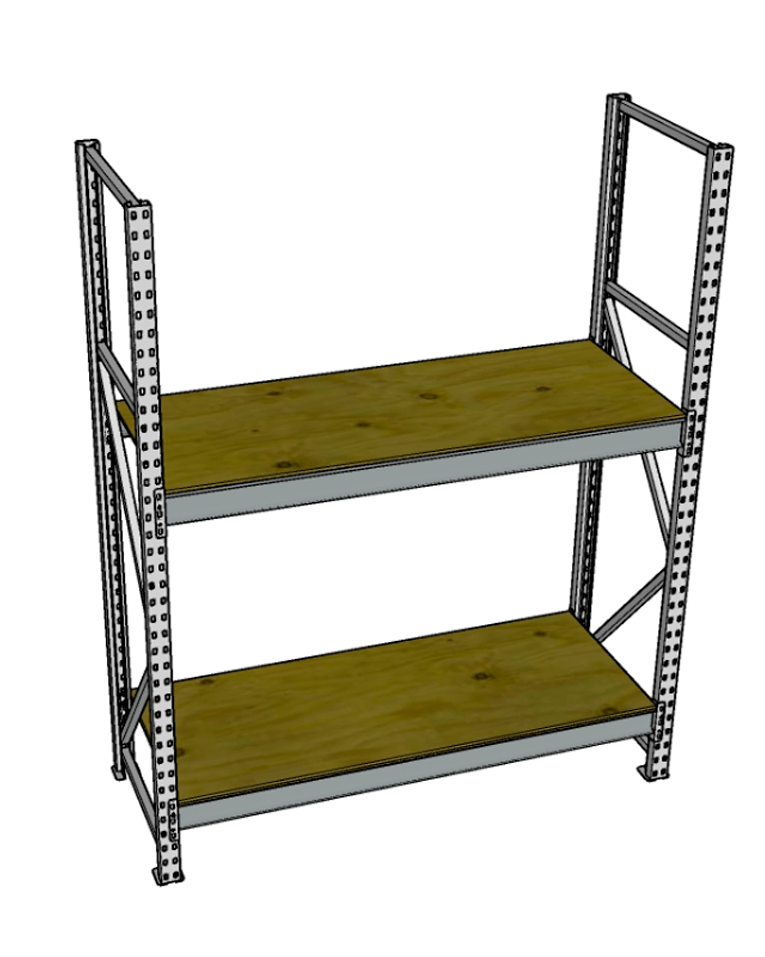 Стеллаж грузовой СГР 2000x1200x400 2 полки (фанера) купить в Калуге Стеллаж грузовой СГР 2000x1200x400 2 полки (фанера) купить в Калуге