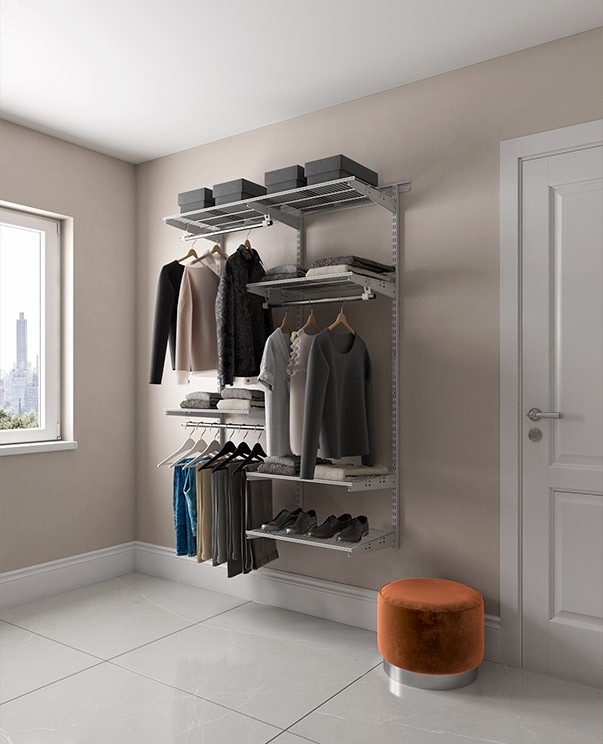 Гардеробная система Практик Home Optima G120 белая купить в Калуге