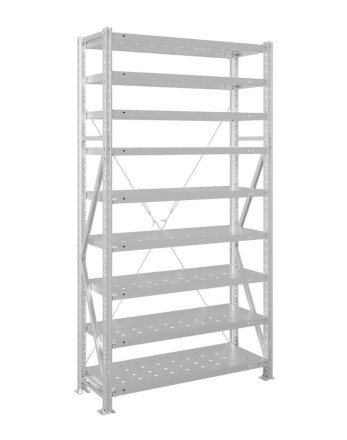 Стеллаж MS U 2500x700x800 9 полок (350 кг, перф) купить в Калуге