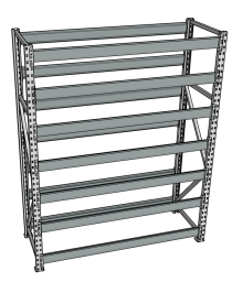 Стеллаж грузовой СГР 3000x1200x600 7 полок (без настила) Стеллаж грузовой СГР 3000x1200x600 7 полок (без настила)