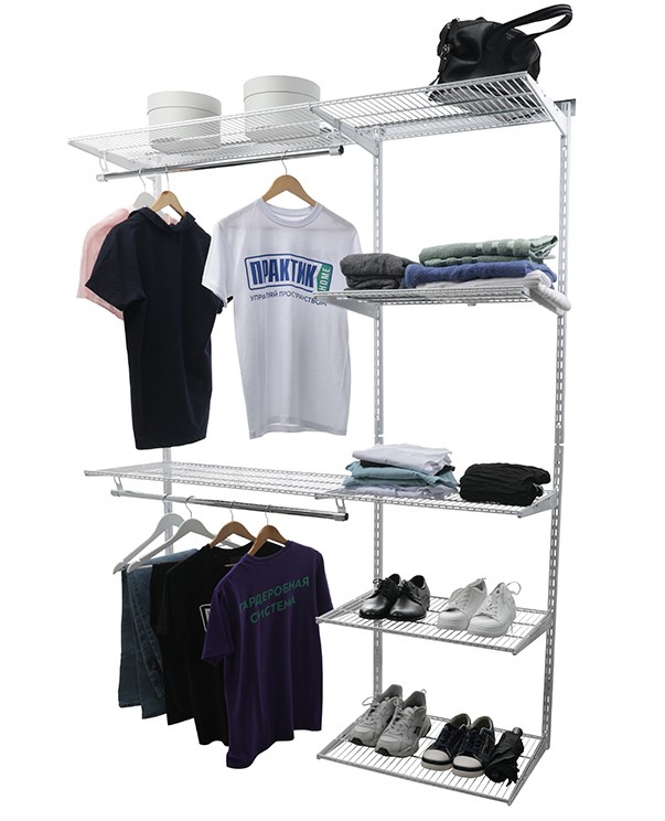 Гардеробная система Практик Home Optima G150 белая купить в Калуге