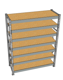Стеллаж грузовой СГР 2000x1200x1000 7 полок (ДСП)