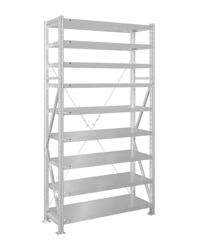 Стеллаж MS U 3000x1200x400 9 полок (350 кг, металл) купить в Калуге