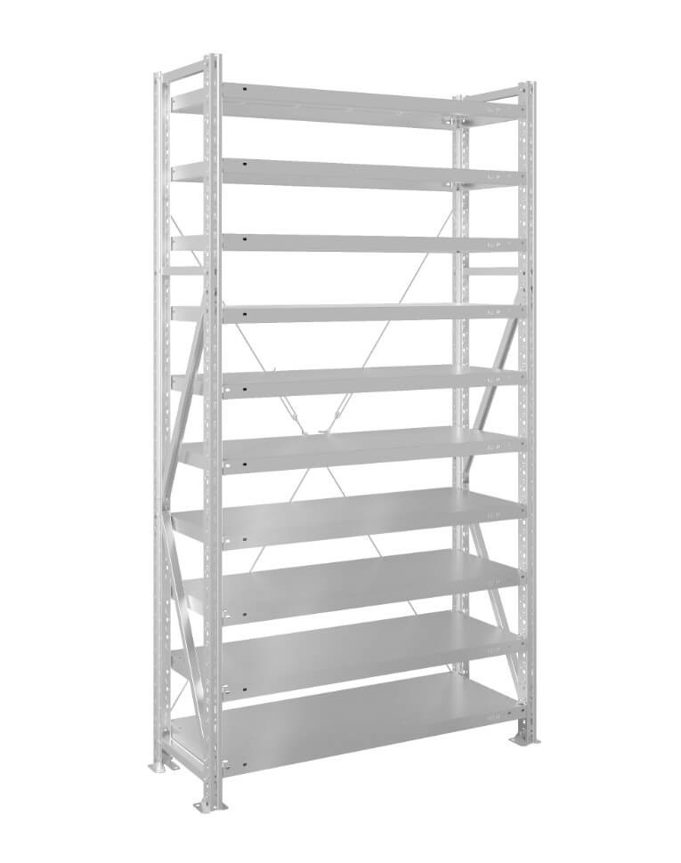 Стеллаж MS U 2500x1500x600 10 полок (300 кг, металл) купить в Калуге