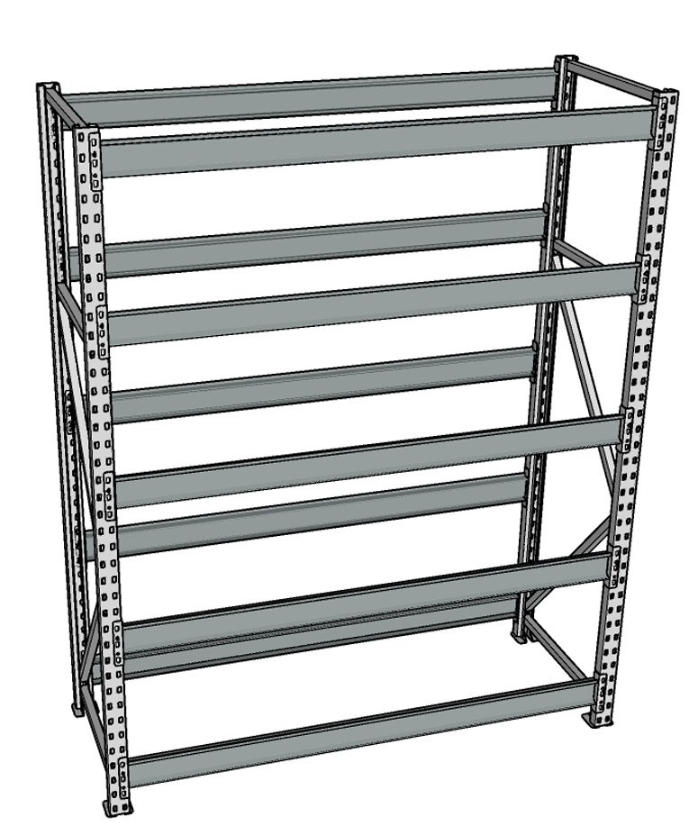 Стеллаж грузовой СГР 2000x1800x400 5 полок (без настила) купить в Калуге Стеллаж грузовой СГР 2000x1800x400 5 полок (без настила) купить в Калуге
