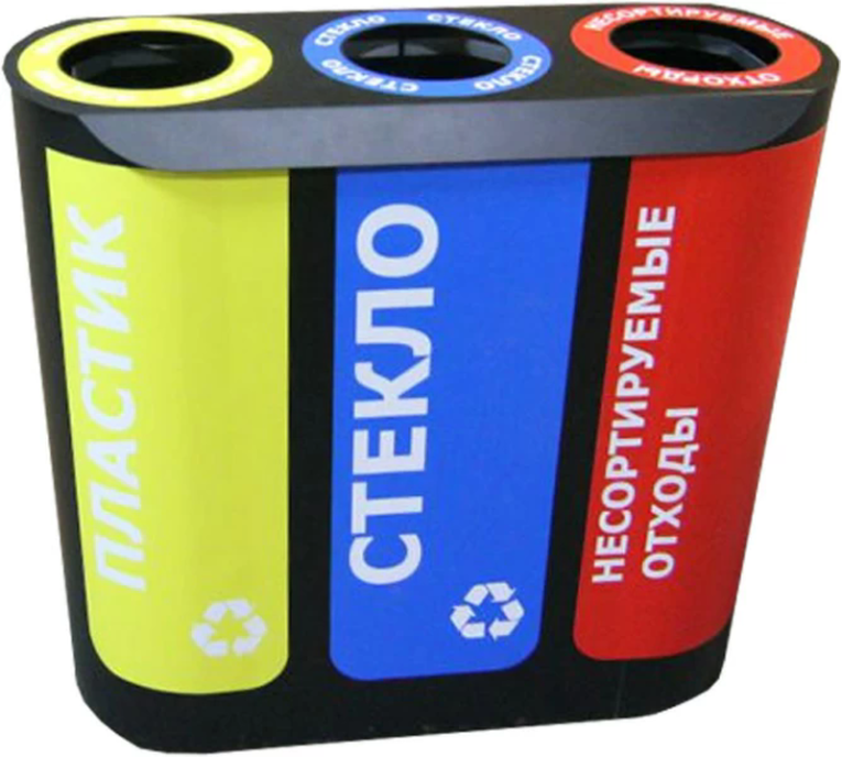 Урна для раздельного сбора мусора Альтернатива-3 с наклейками купить в Калуге Урна для раздельного сбора мусора Альтернатива-3 с наклейками купить в Калуге