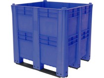 BoxPallet 1300х1150х1250 сплошной, на 3 полозьях синий BoxPallet 1300х1150х1250 сплошной, на 3 полозьях синий