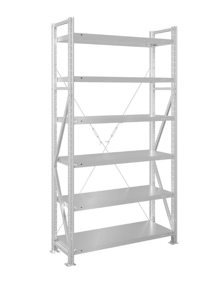 Стеллаж MS U 3000x1200x500 6 полок (400 кг, металл) купить в Калуге