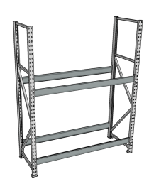 Стеллаж грузовой СГР 2500x1800x1000 2 полки (без настила)