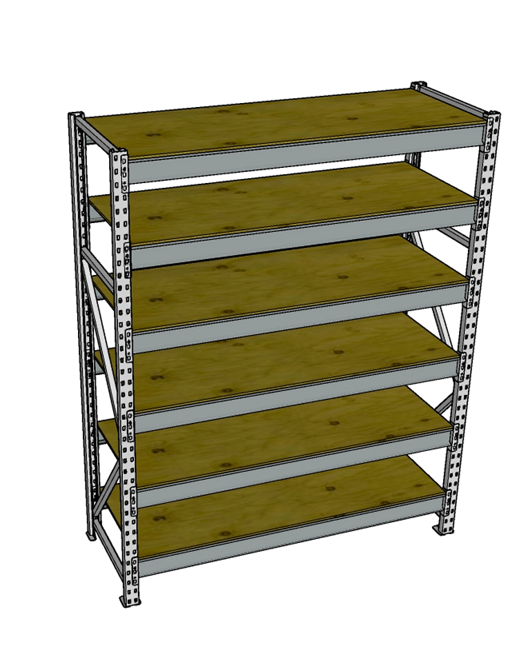 Стеллаж грузовой СГР 2000x2100x400 6 полок (фанера) купить в Калуге Стеллаж грузовой СГР 2000x2100x400 6 полок (фанера) купить в Калуге
