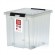 Контейнер Rox Box Original 50 (500х390х390 мм с крышкой и клипсами, на роликах, прозрачный) купить в Калуге