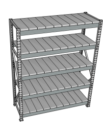 Стеллаж грузовой СГР 2000x900x800 5 полок (металл)