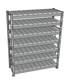 Стеллаж грузовой СГР 3000x900x800 7 полок (металл)