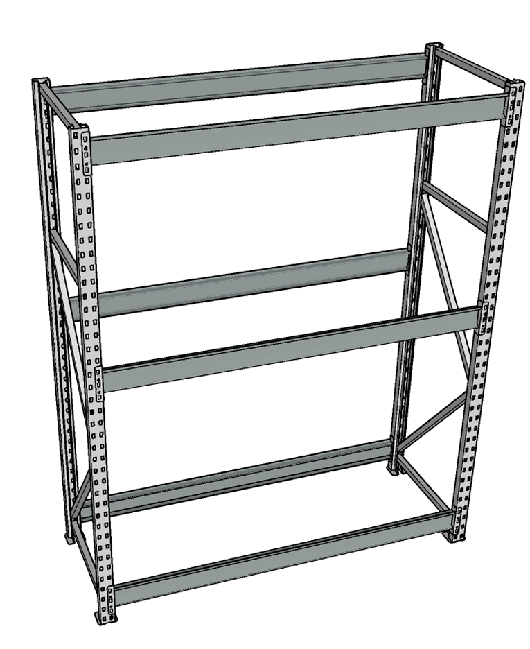 Стеллаж грузовой СГР 2500x1200x400 3 полки (без настила) купить в Калуге Стеллаж грузовой СГР 2500x1200x400 3 полки (без настила) купить в Калуге