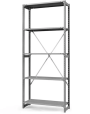 Стеллаж ТСУ 2500x700x500 5 полок (300 кг, металл) Стеллаж ТСУ 2500x700x500 5 полок (300 кг, металл)