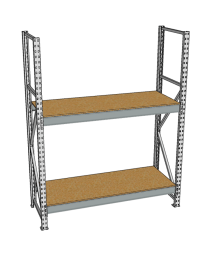 Стеллаж грузовой СГР 3000x1500x400 2 полки (ДСП)