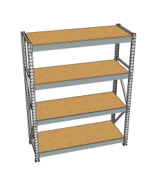 Стеллаж грузовой СГР 2000x1800x400 4 полки (ДСП) Стеллаж грузовой СГР 2000x1800x400 4 полки (ДСП)