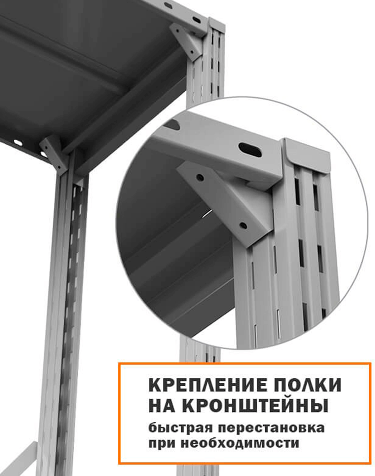 Стеллаж ТСУ 2500x1000x400 5 полок (300 кг, перф) купить в Калуге Стеллаж ТСУ 2500x1000x400 5 полок (300 кг, перф) купить в Калуге