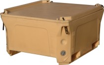 Контейнер 1230х1030х650 мм бежевый с крышкой Контейнер 1230х1030х650 мм бежевый с крышкой