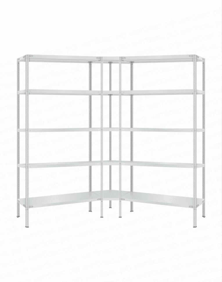 Стеллаж угловой 2000х1700х1700 (5 ярусов глубиной 500мм) купить в Калуге Стеллаж угловой 2000х1700х1700 (5 ярусов глубиной 500мм) купить в Калуге