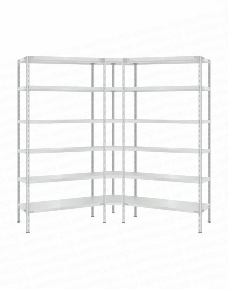 Стеллаж угловой 2000х1700х1700 (6 ярусов глубиной 500мм) купить в Калуге Стеллаж угловой 2000х1700х1700 (6 ярусов глубиной 500мм) купить в Калуге