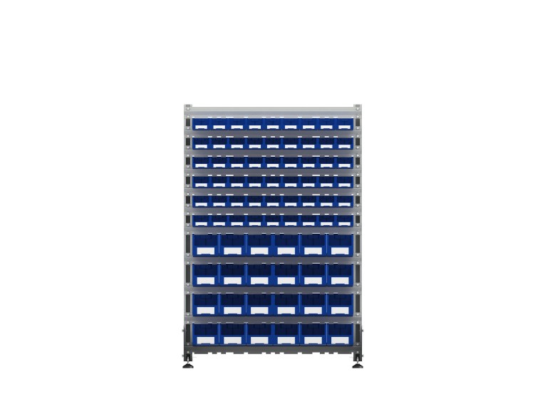 Стеллаж для пластиковых лотков SORTEX двухсторонний 1500x1000x800.04 купить в Калуге Стеллаж для пластиковых лотков SORTEX двухсторонний 1500x1000x800.04 купить в Калуге