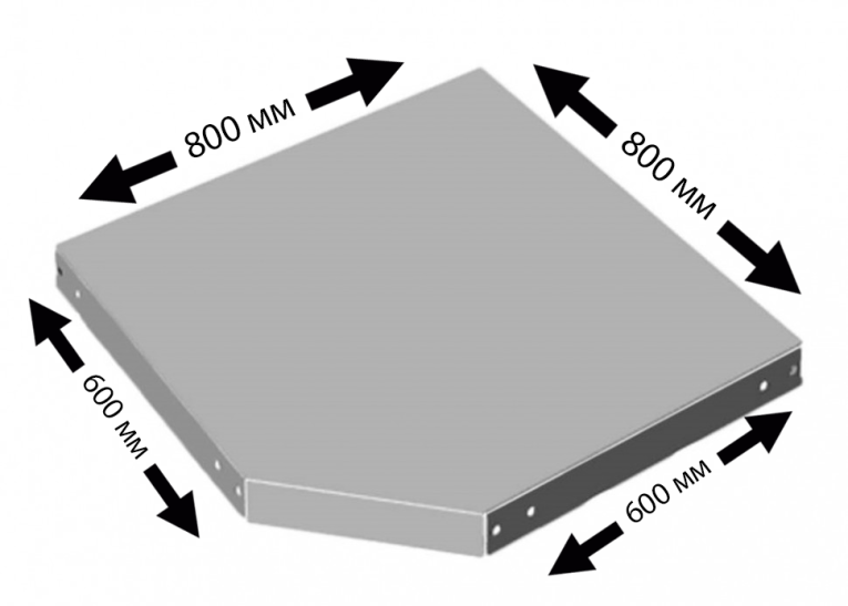 Угловая полка Практик MS 60F (800х600) купить в Калуге