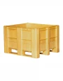 BoxPallet 1200x1000x740 мм сплошной на полозьях желтый