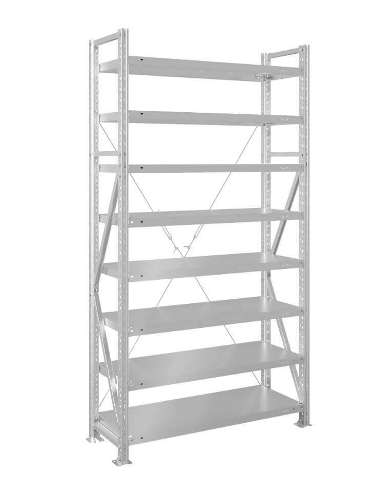 Стеллаж MS U 2000x1200x600 8 полок (400 кг, металл) купить в Калуге