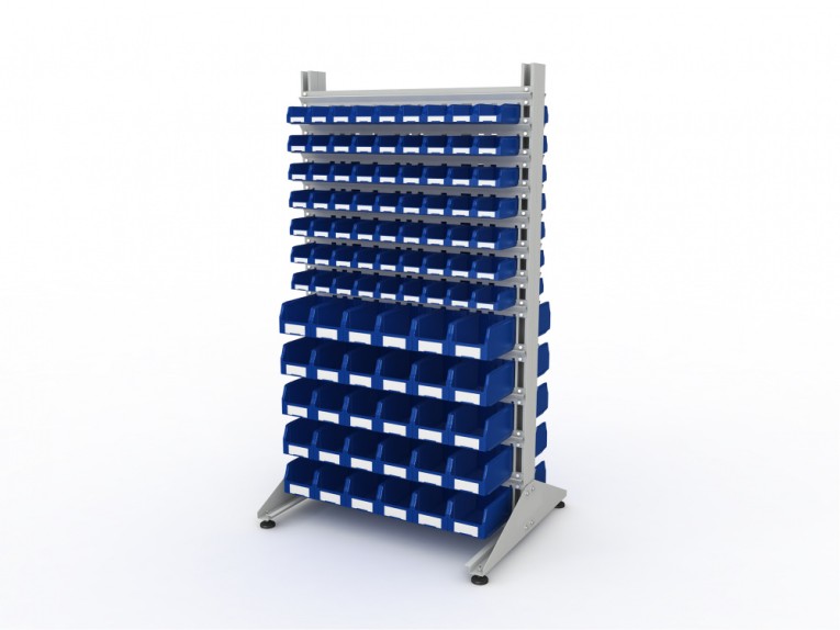 Стеллаж для пластиковых лотков SORTEX двухсторонний 1800x1000x800.04 купить в Калуге Стеллаж для пластиковых лотков SORTEX двухсторонний 1800x1000x800.04 купить в Калуге