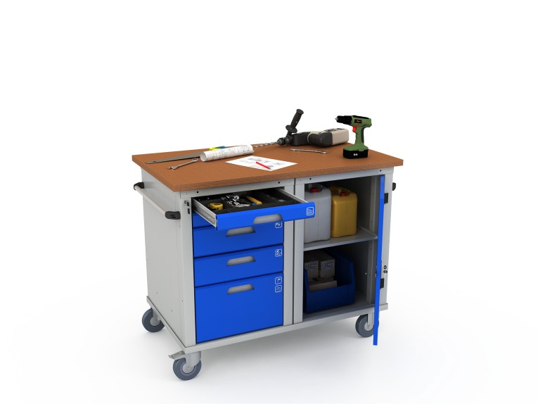 Верстак мобильный двухтумбовый WOKER PRO 2501.1200 купить в Калуге