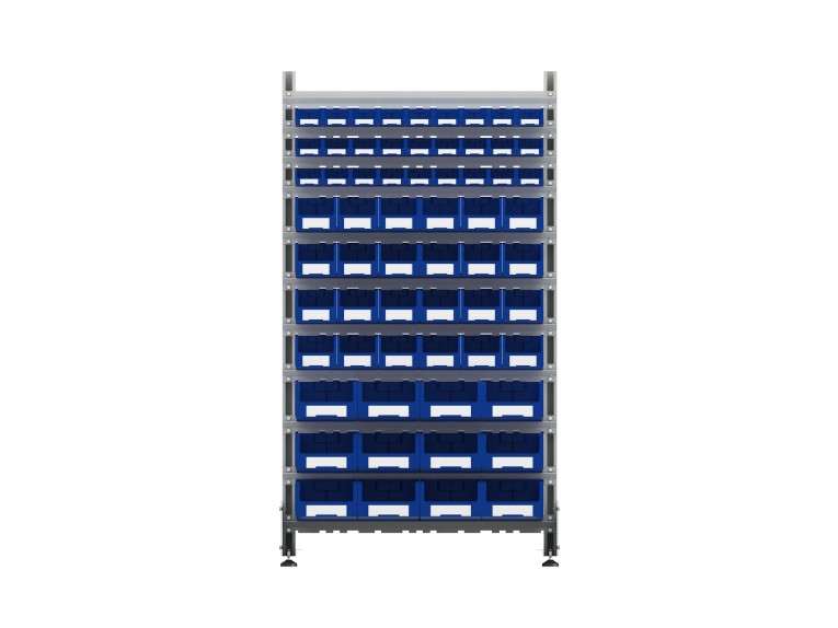 Стеллаж для пластиковых лотков SORTEX двухсторонний 1800x1000x800.05 купить в Калуге Стеллаж для пластиковых лотков SORTEX двухсторонний 1800x1000x800.05 купить в Калуге