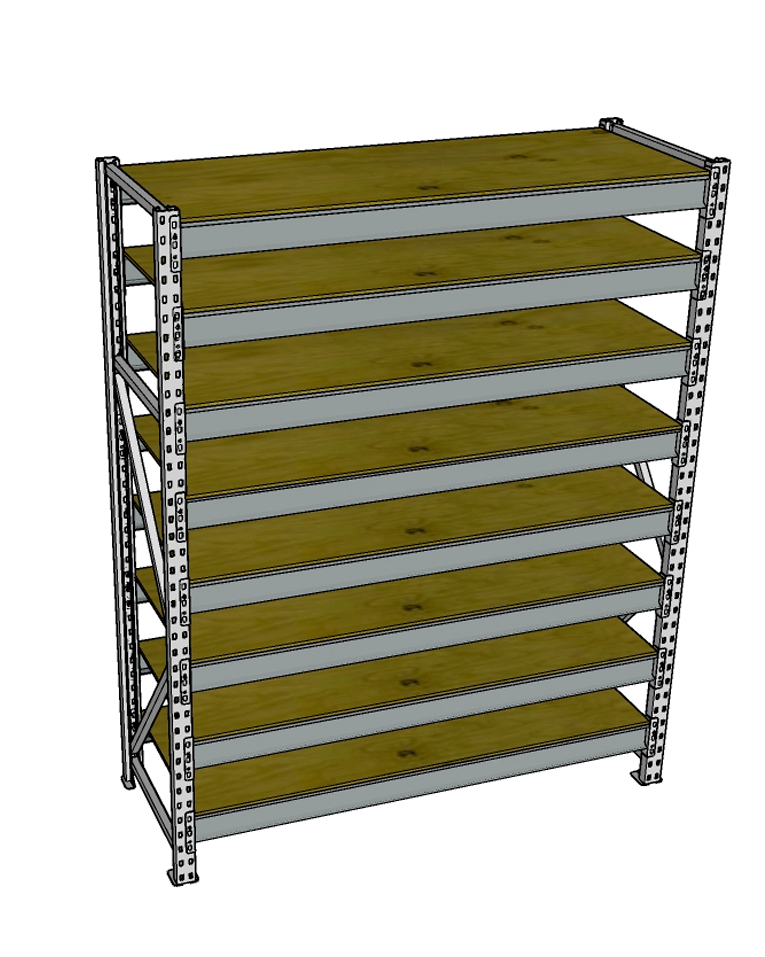 Стеллаж грузовой СГР 2000x900x1000 8 полок (фанера) купить в Калуге Стеллаж грузовой СГР 2000x900x1000 8 полок (фанера) купить в Калуге
