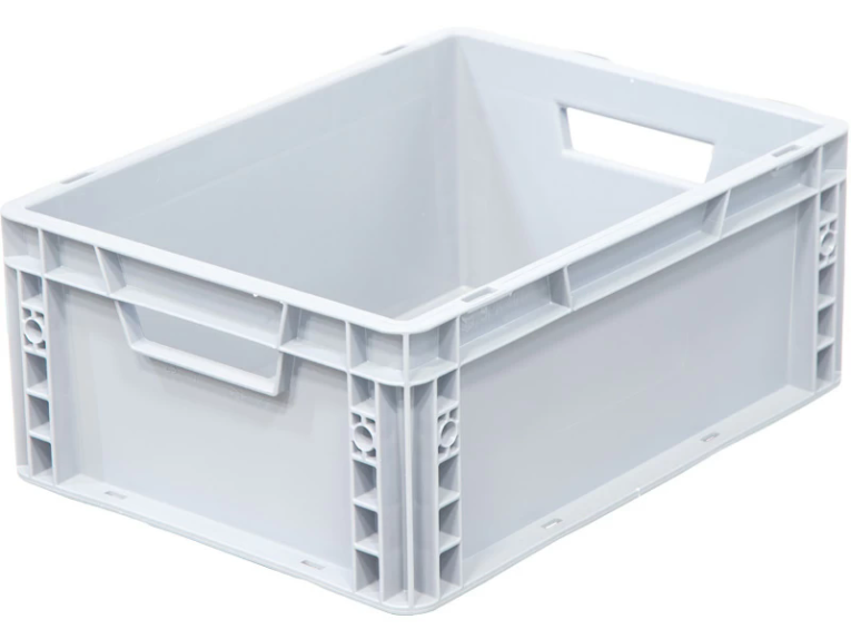 Ящик 400х300х170 сплошной, усиленное дно, цв. серый купить в Калуге Ящик 400х300х170 сплошной, усиленное дно, цв. серый купить в Калуге