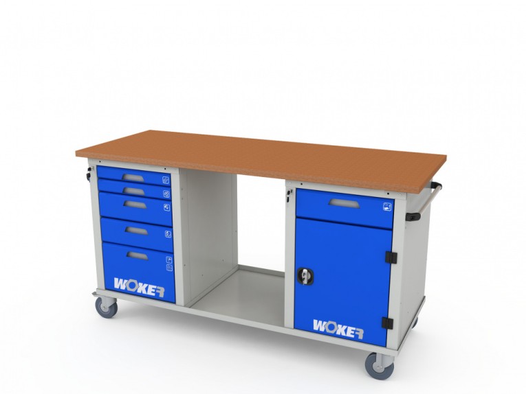 Верстак мобильный трехтумбовый WOKER PRO 3502.1800 купить в Калуге