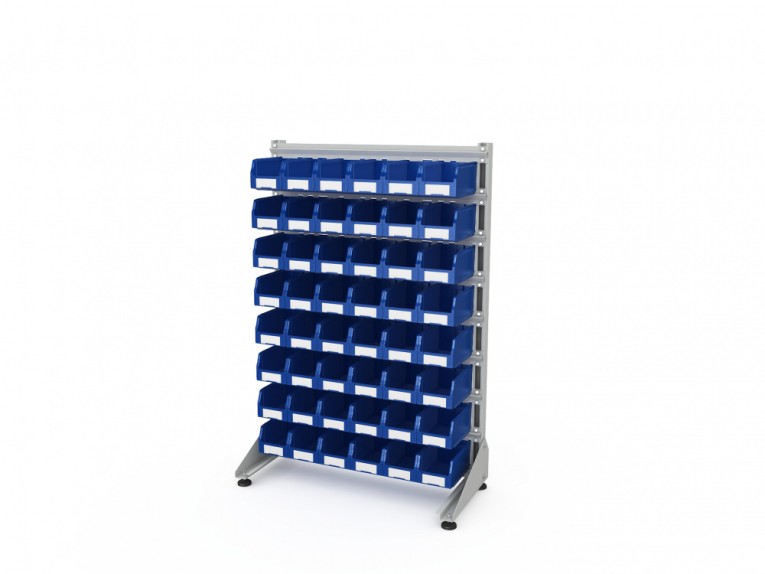 Стеллаж для пластиковых лотков SORTEX односторонний 1500x1000x450.02 купить в Калуге Стеллаж для пластиковых лотков SORTEX односторонний 1500x1000x450.02 купить в Калуге