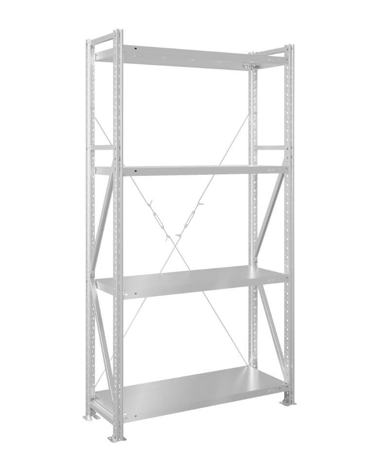 Стеллаж MS U 2500x1200x500 4 полки (280 кг, металл) купить в Калуге