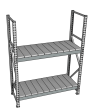 Стеллаж грузовой СГР 2000x1200x600 2 полки (металл)