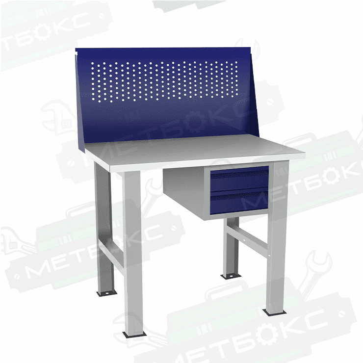 Верстак бестумбовый с подвесным ящиком ВП-Э с экраном купить в Калуге Верстак бестумбовый с подвесным ящиком ВП-Э с экраном купить в Калуге