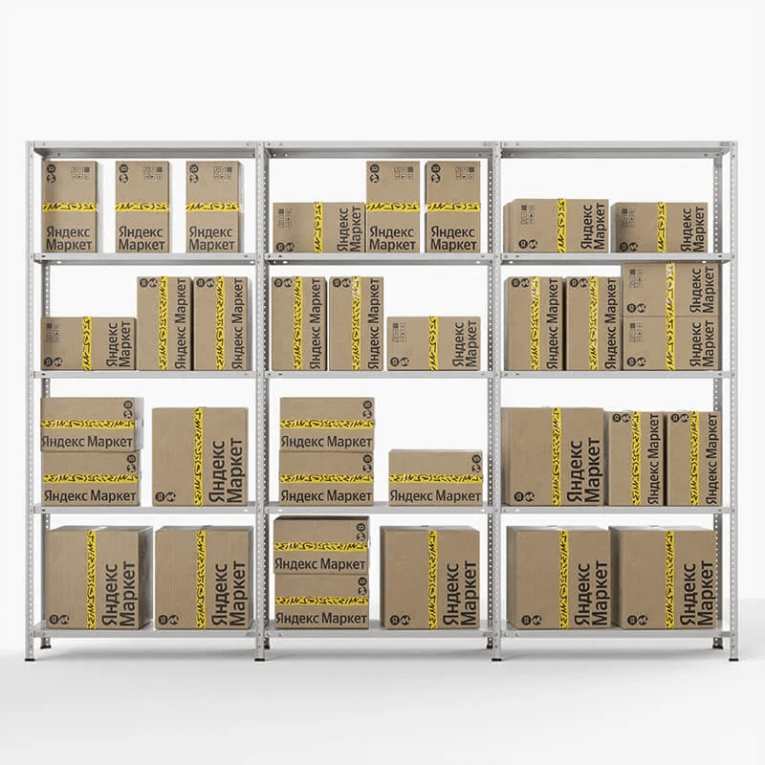 Стеллаж ПВЗ Яндекс Маркет 2000х3000х400 5 полок купить в Калуге Стеллаж ПВЗ Яндекс Маркет 2000х3000х400 5 полок купить в Калуге