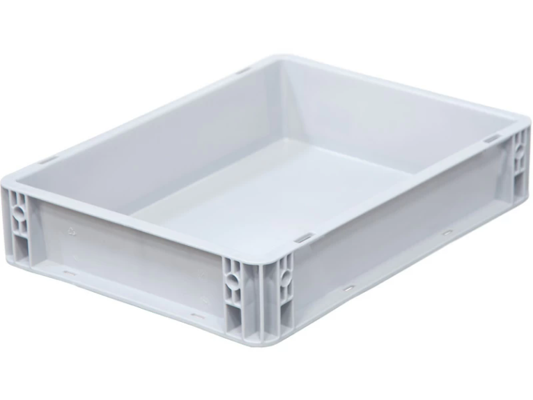 Ящик 400х300х75 сплошной, усиленное дно, цв. серый купить в Калуге Ящик 400х300х75 сплошной, усиленное дно, цв. серый купить в Калуге