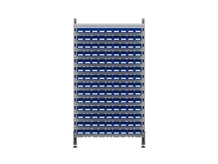 Стеллаж для пластиковых лотков SORTEX односторонний 1800x1000x450.01 купить в Калуге Стеллаж для пластиковых лотков SORTEX односторонний 1800x1000x450.01 купить в Калуге